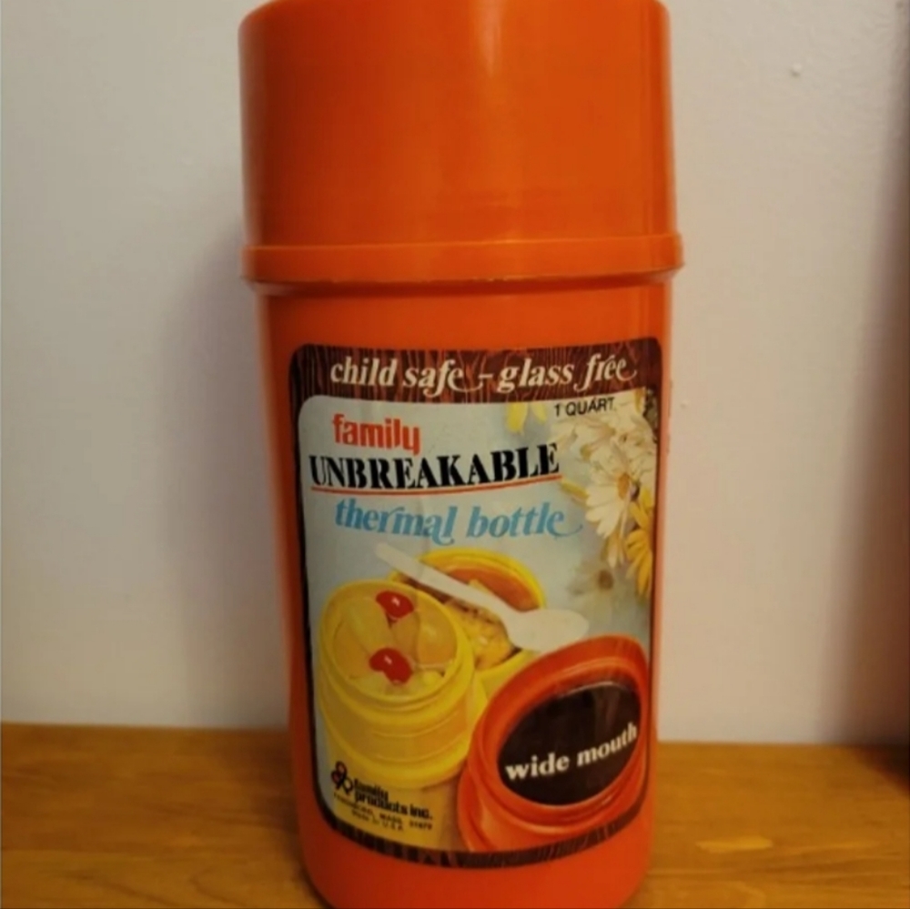 Vintage Orange Thermos